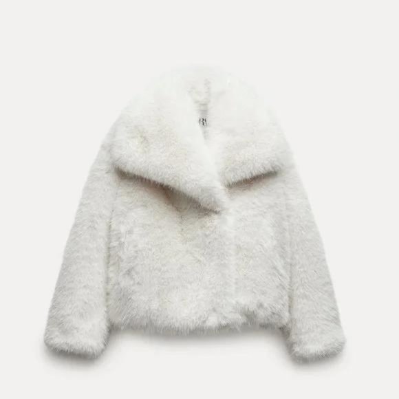 ZARA SHORT FAUX FUR JACKET ZW COLLECTION - Picture 2 of 5